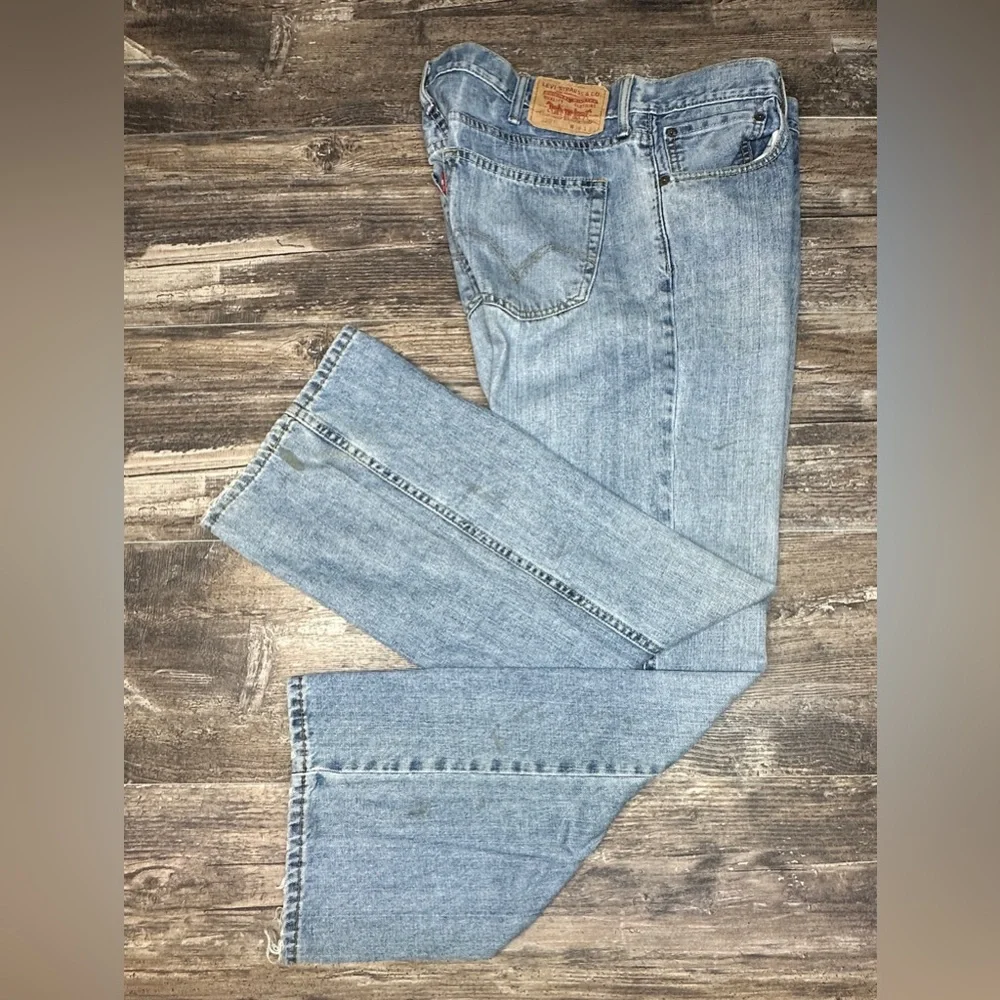 Levi’s 527 Bootcut Jeans Distressed Workwear Denim 38x30